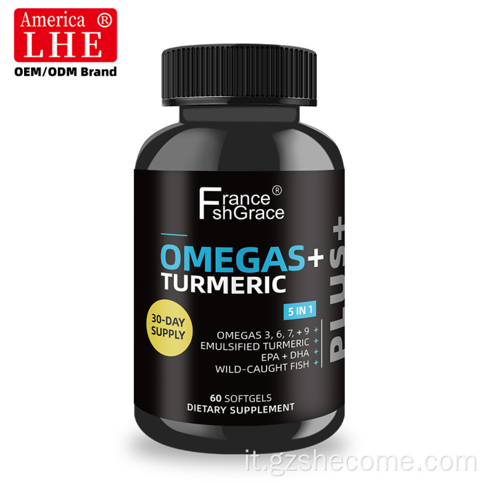Shecome Omegas Curcuma Softgels Supporto per le articolazioni cardiache